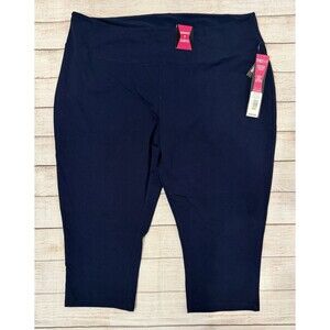 NWT Teez-Her Smooths and Shapes Navy Blue Pull on Cotton blend Pants Plus 3X